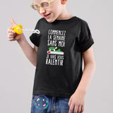 T-Shirt Enfant Commencez la semaine sans moi Noir