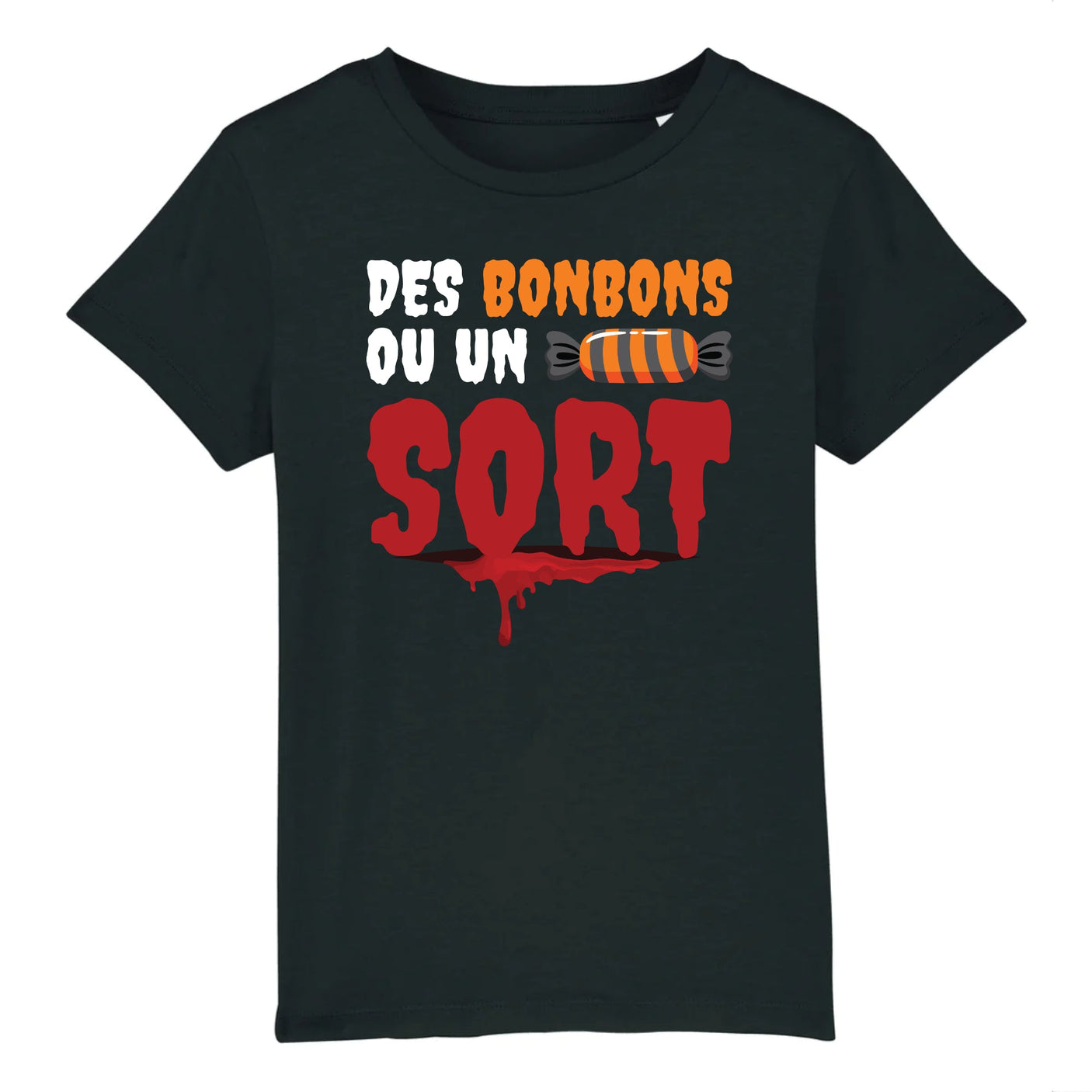 T-Shirt Enfant Des bonbons ou un sort 