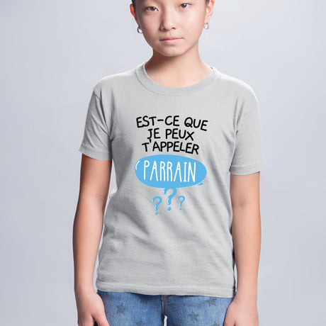 T-Shirt Enfant Est-ce que je peux t'appeler parrain Gris