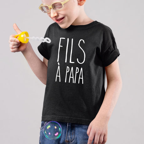 T-Shirt Enfant Fils à papa Noir