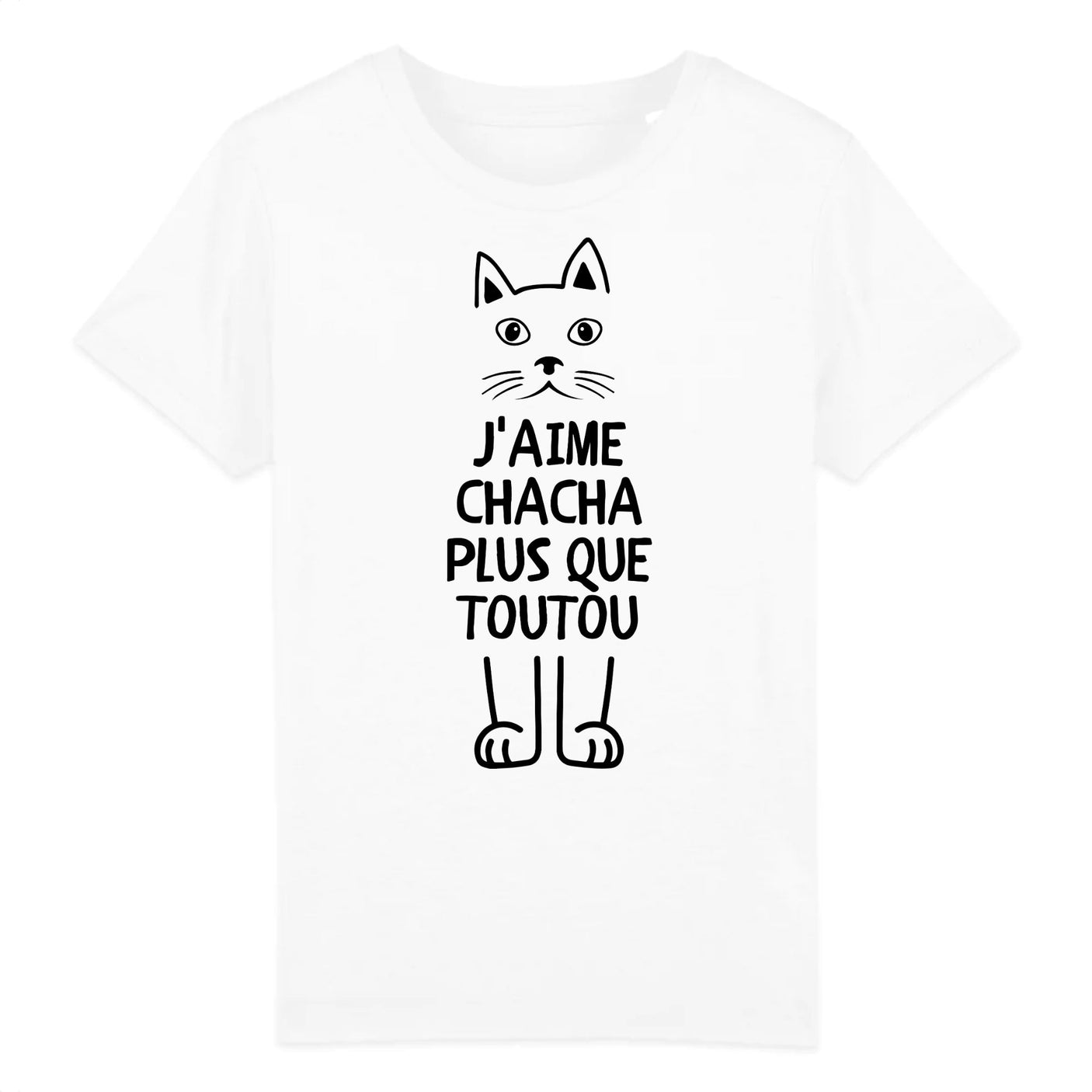 T-Shirt Enfant J'aime chacha plus que toutou 