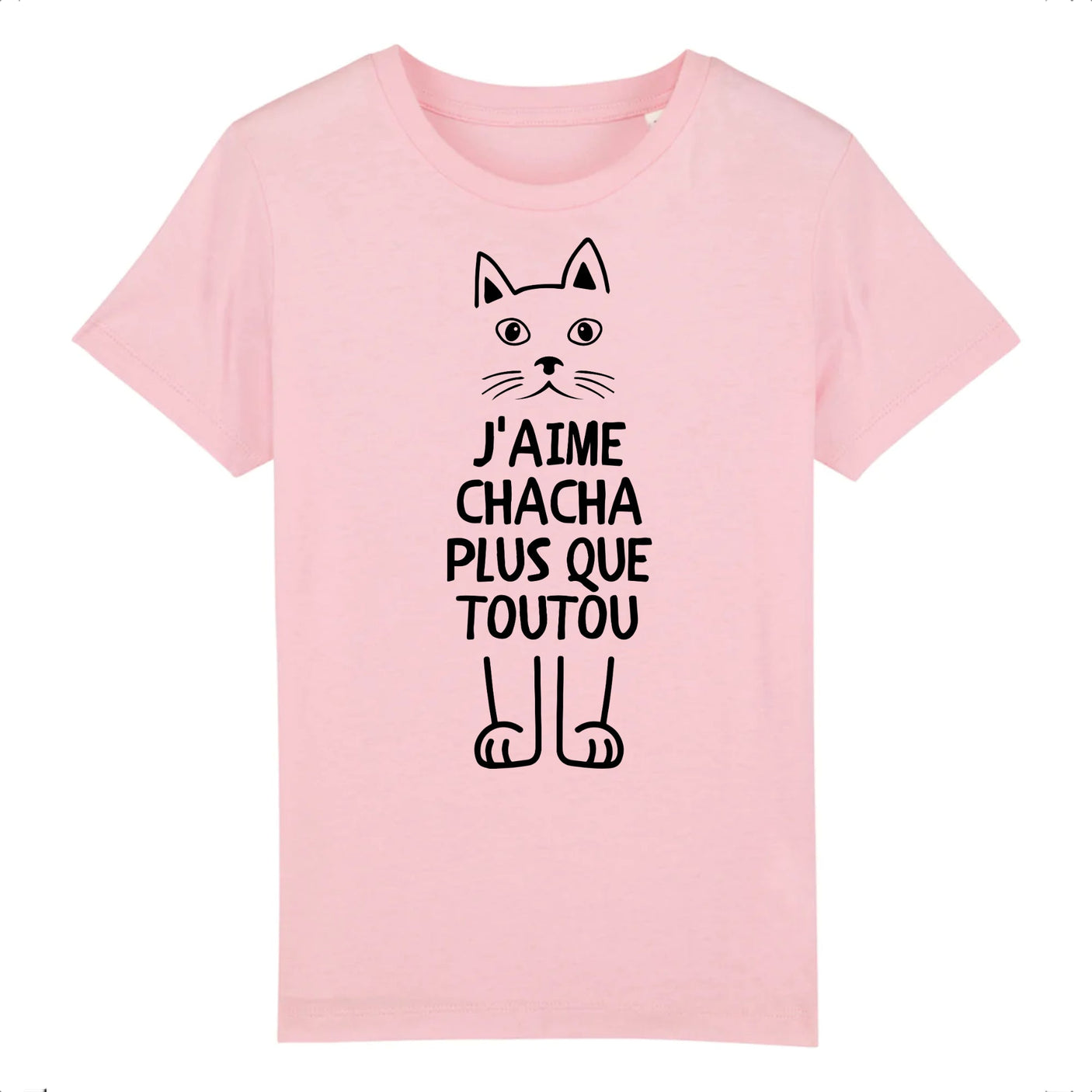 T-Shirt Enfant J'aime chacha plus que toutou 