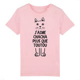 T-Shirt Enfant J'aime chacha plus que toutou 