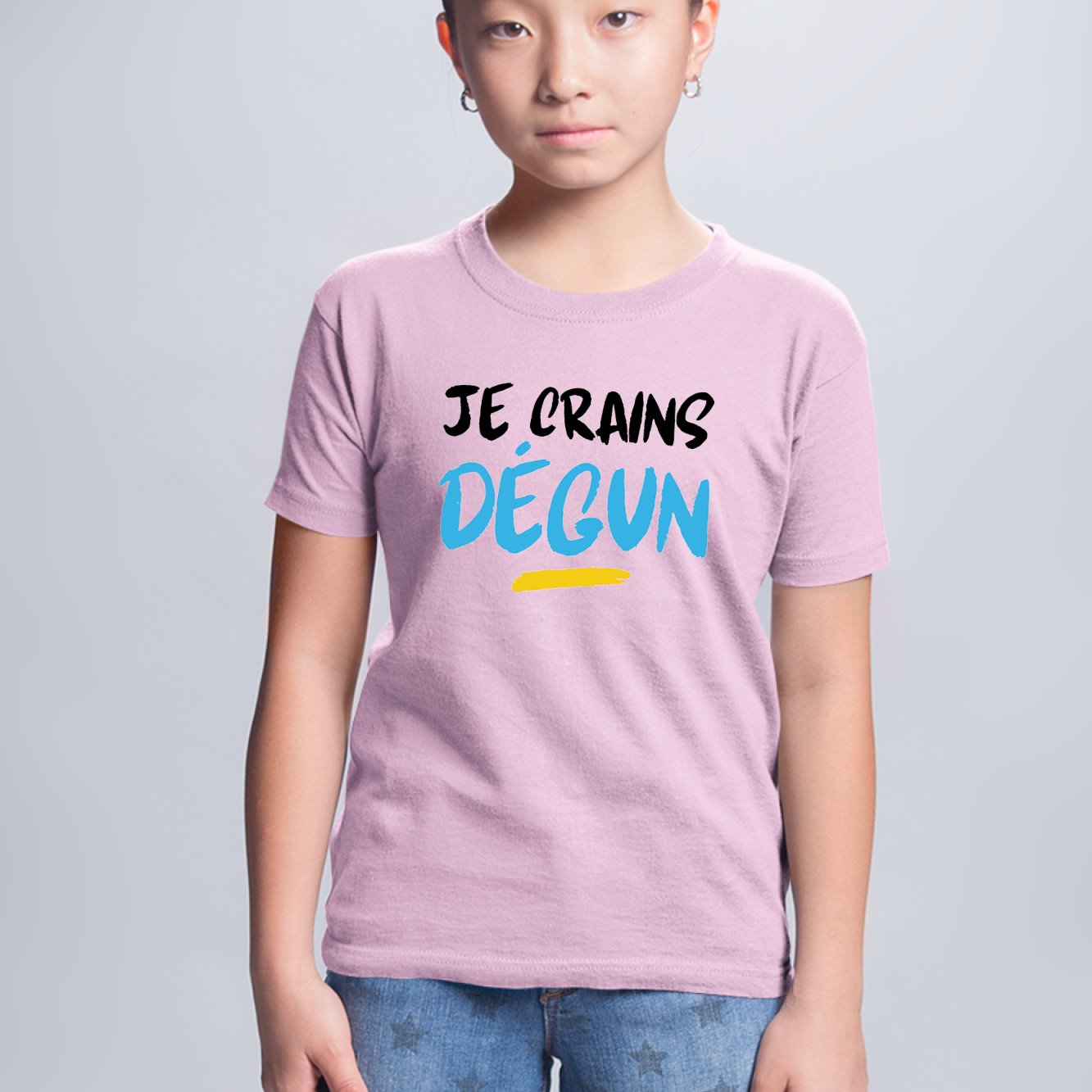 T-Shirt Enfant Je crains dégun Rose