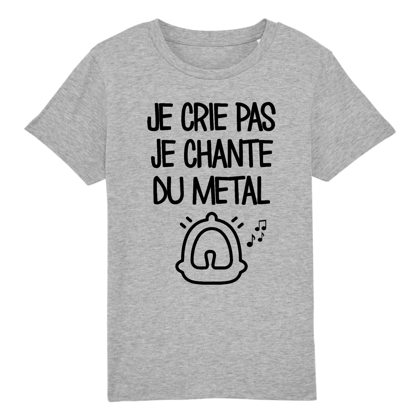 T-Shirt Enfant Je crie pas je chante du métal 