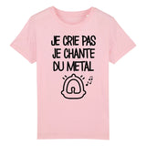 T-Shirt Enfant Je crie pas je chante du métal 