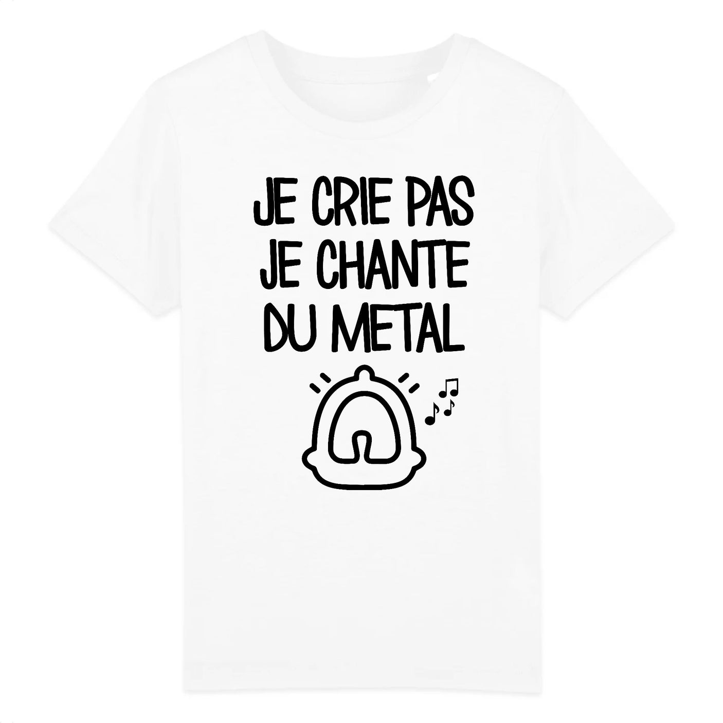 T-Shirt Enfant Je crie pas je chante du métal 