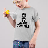 T-Shirt Enfant Je suis ton fils Gris