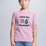 T-Shirt Enfant J'peux pas j'ai aquaponey Rose