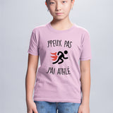 T-Shirt Enfant J'peux pas j'ai athlé Rose