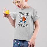 T-Shirt Enfant J'peux pas j'ai basket Gris