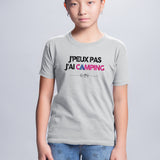 T-Shirt Enfant J'peux pas j'ai camping Gris