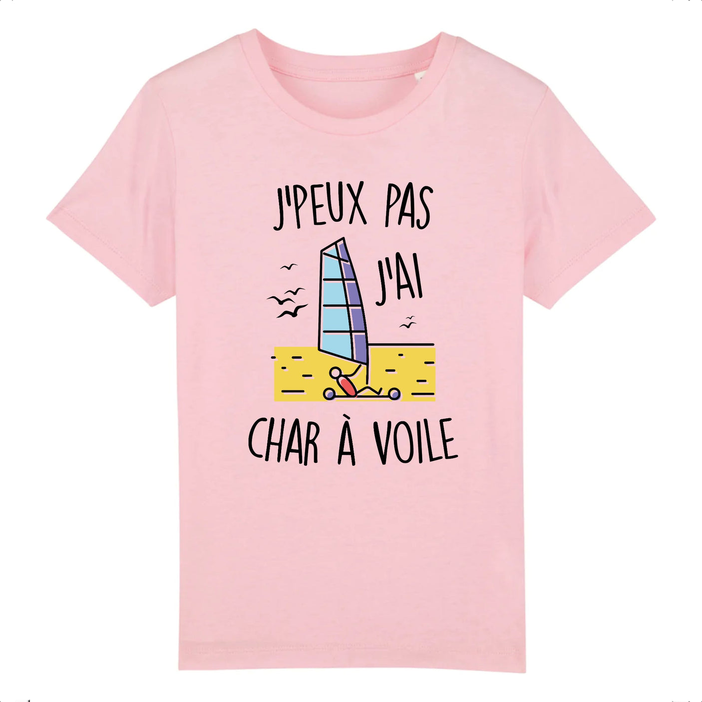 T-Shirt Enfant J'peux pas j'ai char à voile 