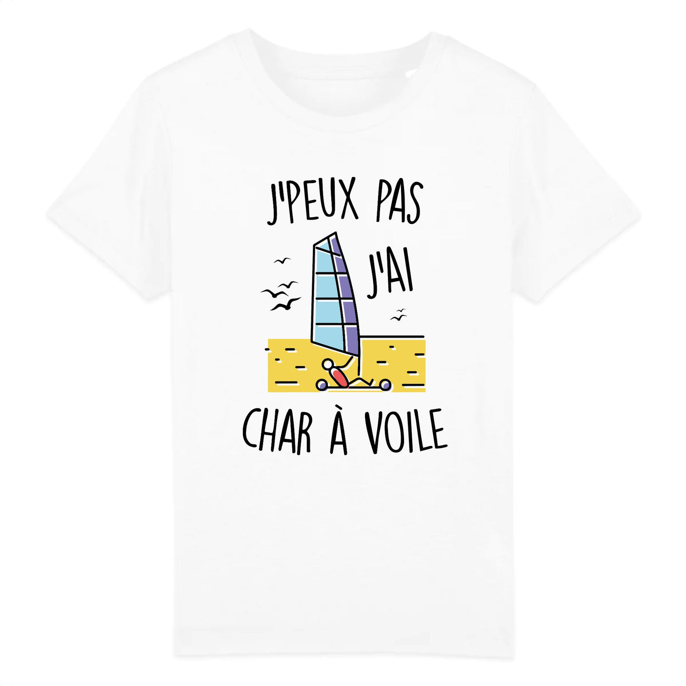 T-Shirt Enfant J'peux pas j'ai char à voile 