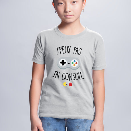 T-Shirt Enfant J'peux pas j'ai console Gris