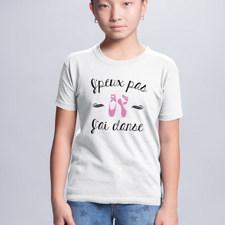 T-Shirt Enfant J'peux pas j'ai danse Blanc