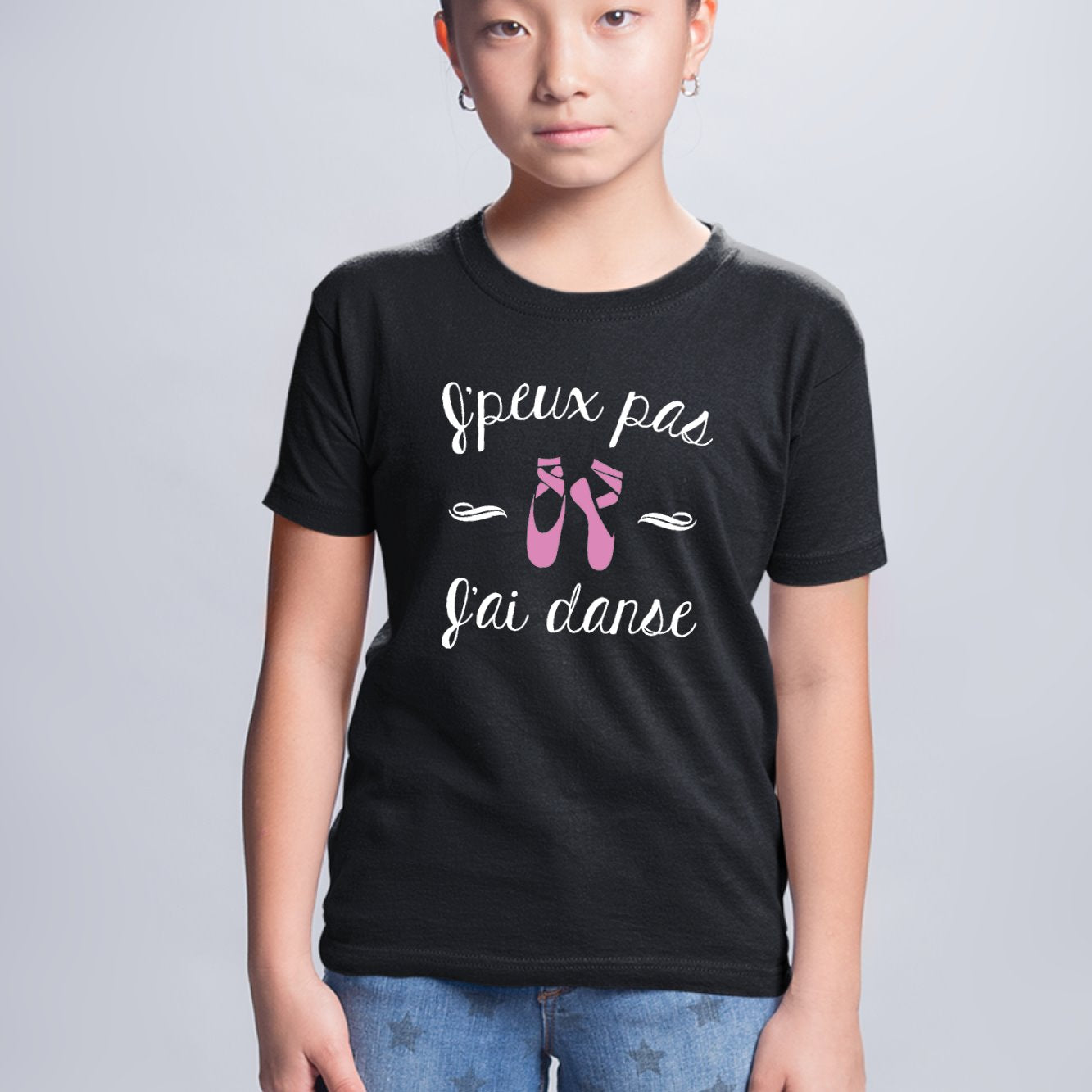 T-Shirt Enfant J'peux pas j'ai danse Noir