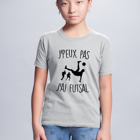 T-Shirt Enfant J'peux pas j'ai futsal Gris