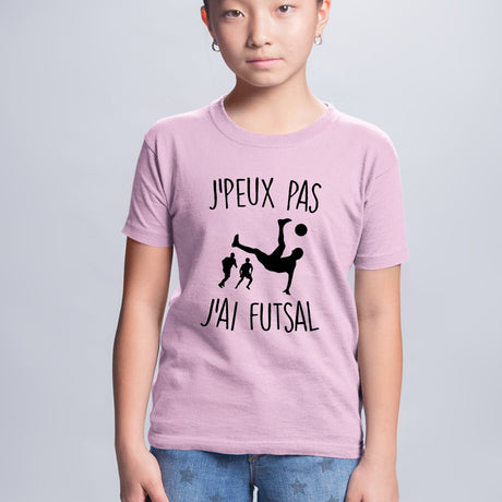 T-Shirt Enfant J'peux pas j'ai futsal Rose