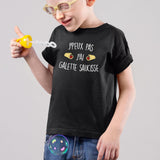 T-Shirt Enfant J'peux pas j'ai galette saucisse Noir