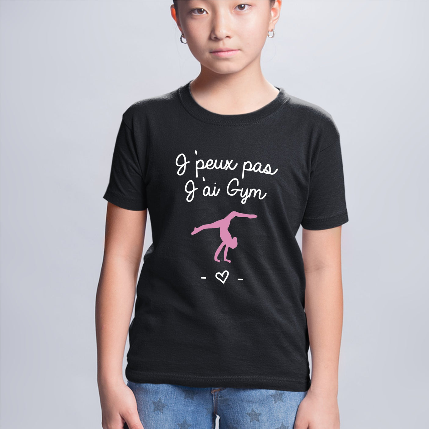 T-Shirt Enfant J'peux pas j'ai gym Noir