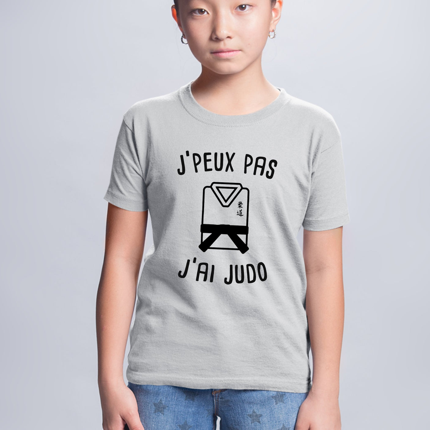 T-Shirt Enfant J'peux pas j'ai judo Gris