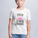 T-Shirt Enfant J'peux pas j'ai natation synchronisée Blanc