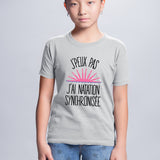 T-Shirt Enfant J'peux pas j'ai natation synchronisée Gris