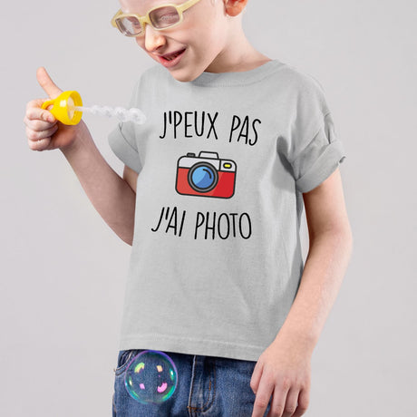 T-Shirt Enfant J'peux pas j'ai photo Gris