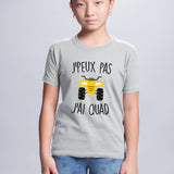 T-Shirt Enfant J'peux pas j'ai quad Gris