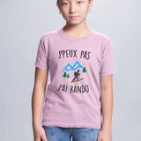 T-Shirt Enfant J'peux pas j'ai rando Rose