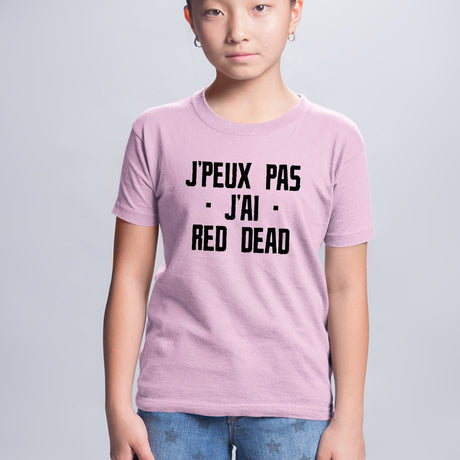 T-Shirt Enfant J'peux pas j'ai red dead Rose