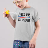 T-Shirt Enfant J'peux pas j'ai Roland Gris