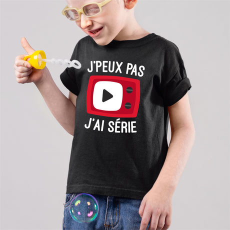 T-Shirt Enfant J'peux pas j'ai série Noir