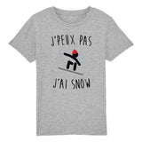 T-Shirt Enfant J'peux pas j'ai snow 