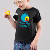 T-Shirt Enfant J'peux pas j'ai surf Noir