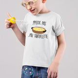 T-Shirt Enfant J'peux pas j'ai tartiflette Blanc