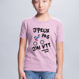 T-Shirt Enfant J'peux pas j'ai VTT Rose