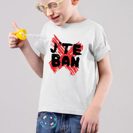 T-Shirt Enfant J'te ban Blanc