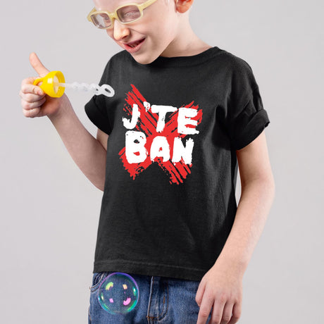 T-Shirt Enfant J'te ban Noir