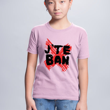 T-Shirt Enfant J'te ban Rose