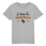 T-Shirt Enfant J'veux du chocolat 