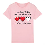 T-Shirt Enfant Les jeux vidéo ont ruiné ma vie il m'en reste deux 