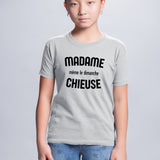 T-Shirt Enfant Madame chieuse Gris