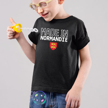 T-Shirt Enfant Made in Normandie Noir