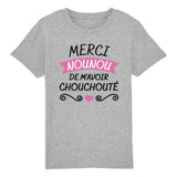 T-Shirt Enfant Merci nounou de m'avoir chouchouté 