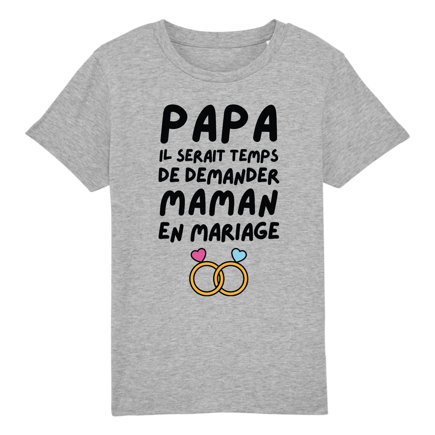 T-Shirt Enfant Papa demande en mariage maman 