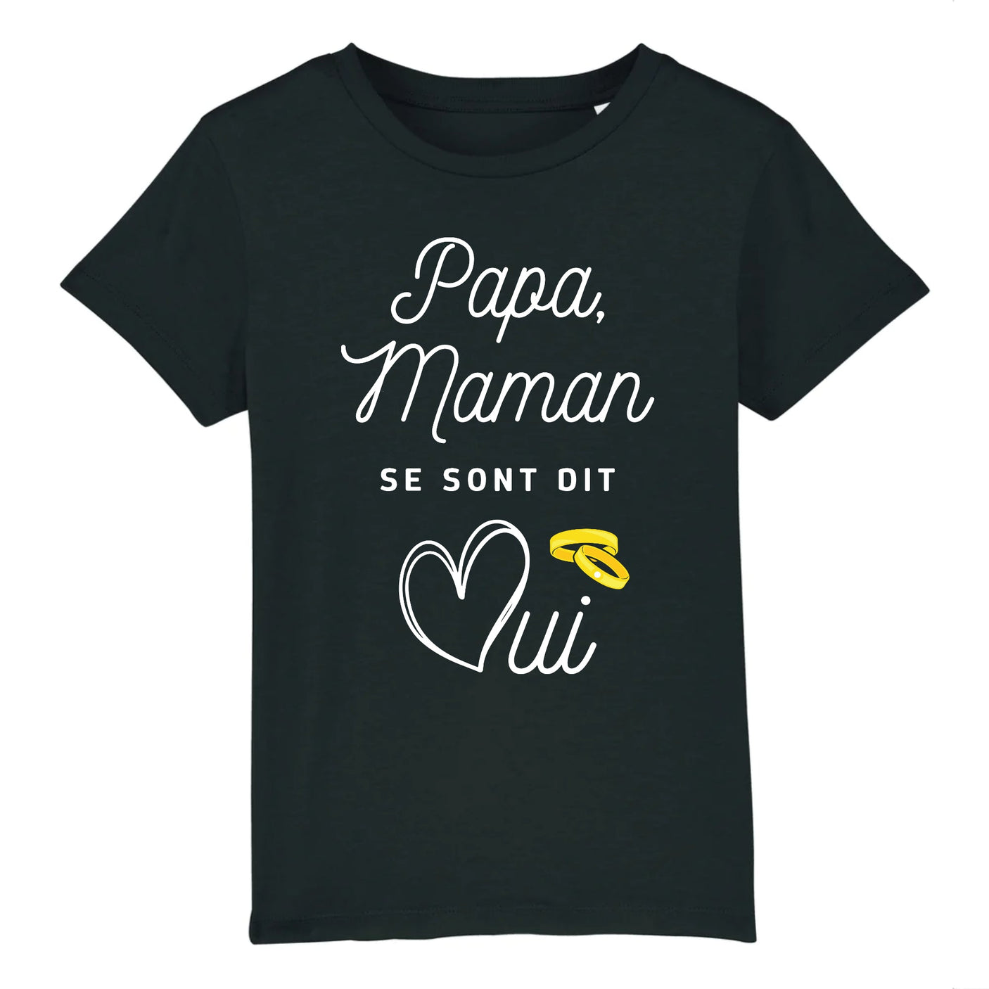 T-Shirt Enfant Papa maman se sont dit oui 