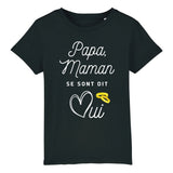 T-Shirt Enfant Papa maman se sont dit oui 