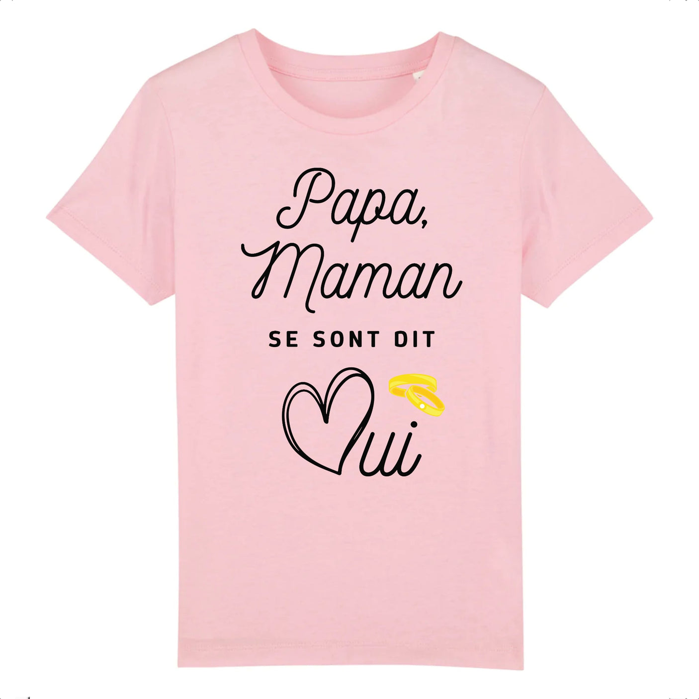 T-Shirt Enfant Papa maman se sont dit oui 